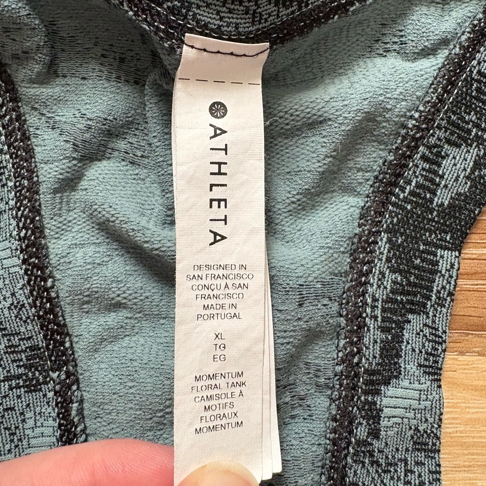 Athleta Green‎ Floral Tank Top - Picture 3 of 5